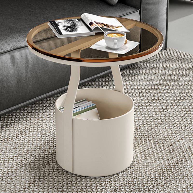 19.7" Storage Round Side Table Metal Drum Sofa Side Accent Table Clearhalo 'Coffee & Accent Tables' 'End & Side Tables' 'end_side_tables' 'furn' 'furn_end_side_tables' 'Furniture' 'Living Room Furniture' 1200x1200_adebfcd8-2b13-41bc-b037-ec4cfc762624