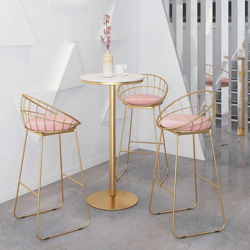 Modern 1/2/3/4 Pieces Metal Bar Table Set Round Bar Table with High Stools for Kitchen Clearhalo 'Bar Furniture' 'furn' 'furn_home_bar_bar_sets' 'Furniture' 'Home Bars & Bar Sets' 'home_bar_bar_sets' 'Kitchen & Dining Furniture' 1200x1200_adec4dd6-85ed-44cf-a186-5e9ea71aa3fd