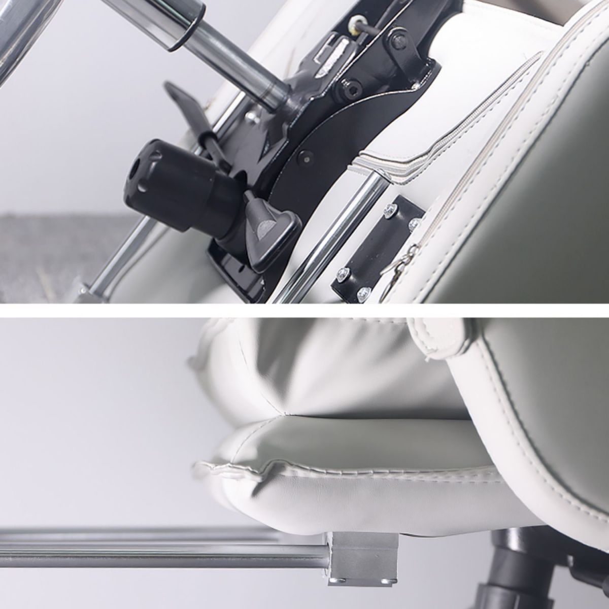 Silla de tareas tapizada ergonómica silla de escritorio de cuero moderno de cuero