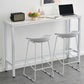 Marble Counter Wine Table with Rectangle Table Top Trestle Table - 41.3" H Clearhalo 'Bar Furniture' 'Bar Tables' 'bar_tables' 'furn' 'furn_bar_tables' 'Furniture' 'furniture_bar_tables' 'Kitchen & Dining Furniture' 'kitchen&dining_furn' 'kitchen' 1200x1200_aded9bd2-3d6a-4c98-b1ac-99f43a8aa4a1