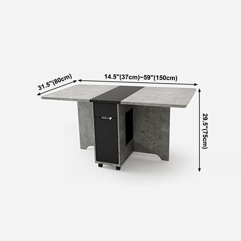 Foldable Artificial Wood Table Modern Rectangle Table with Storage (only table) Clearhalo ' dining_table' 'Dining Tables & Seating' 'Dining Tables' 'furn' 'furn_dining_table' 'Furniture' 'furniture_dining_table' 'Kitchen & Dining Furniture' 'kitchen&dining_furn' 'kitchen' 'kitchen_dining_table' 1200x1200_adf114f5-898e-4051-9362-fc9501fde0c3