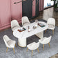 Contemporary Oval Dining Table Sintered Stone Dining Table with Double Pedestal for Dining Room Clearhalo ' dining_table' 'Dining Tables & Seating' 'Dining Tables' 'furn' 'furn_dining_table' 'Furniture' 'furniture_dining_table' 'Kitchen & Dining Furniture' 'kitchen&dining_furn' 'kitchen' 'kitchen_dining_table' 1200x1200_adf27959-16a3-41c3-994b-7a9378f0b896