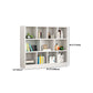 Wood Bookshelf White Contemporary Style Bookcase for Home Office
