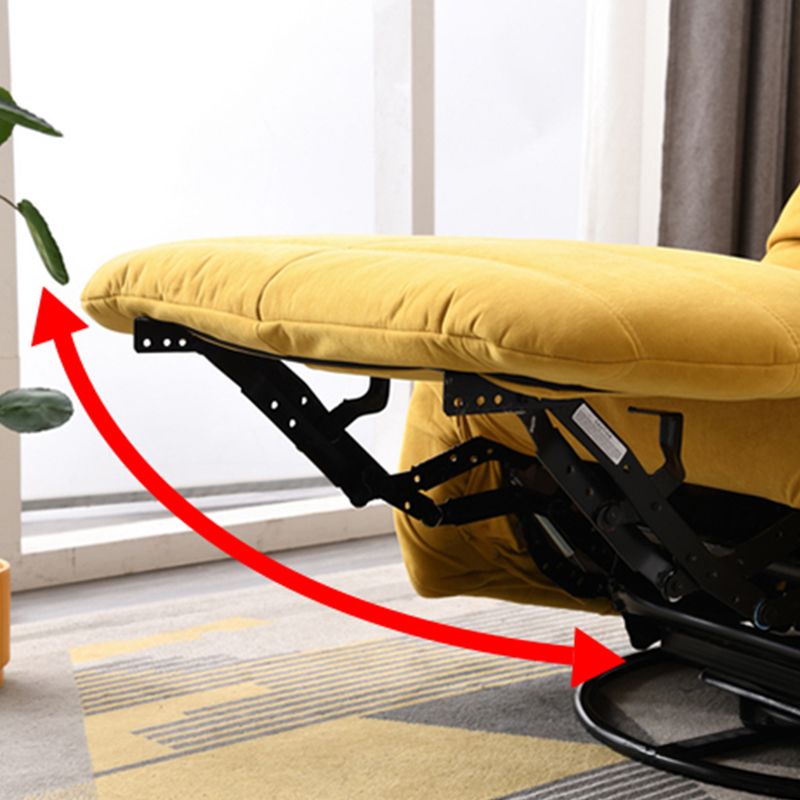 Silla de zapatillas giratorias de 34.6 ", silla individual sin aliento para el brazo para el dormitorio