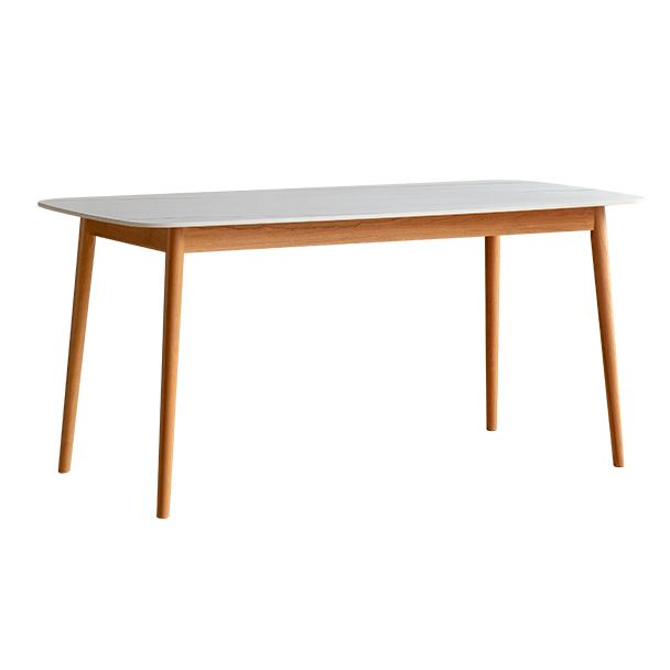 Contemporary White Standard Dining Table Sintered Stone Top Dining Table for Kitchen Clearhalo ' dining_table' 'Dining Tables & Seating' 'Dining Tables' 'furn' 'furn_dining_table' 'Furniture' 'furniture_dining_table' 'Kitchen & Dining Furniture' 'kitchen&dining_furn' 'kitchen' 'kitchen_dining_table' 1200x1200_adf56751-a6d3-4f4c-bf3c-413ac8354a88