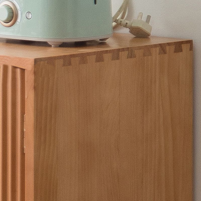 Wooden Side Board Modern Minimalist Home Rectangular Sideboard with Sliding Door Clearhalo 'buffet_sideboard' 'Buffets & Sideboards' 'furn' 'furn_buffet_sideboard' 'Furniture' 'Kitchen & Dining Furniture' 1200x1200_adf6ec85-401b-4d67-a1da-8c5991f13d9b