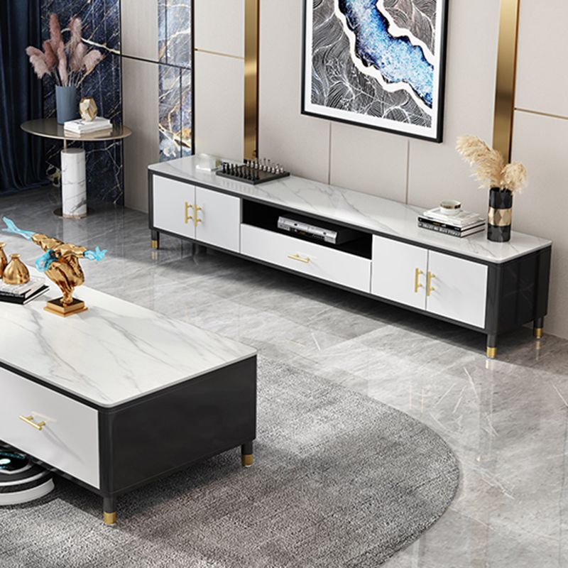 Open Storage TV Media Console Stone TV Console for Living Room Clearhalo 'furn' 'furn_tv_stands_entertainment_centers' 'Furniture' 'Living Room Furniture' 'TV Stands & Entertainment Centers' 'TV Stands & Media Storage Furniture' 'tv_stands_entertainment_centers' 1200x1200_adf78432-ec0d-4c7a-a390-4a47fffd4ec7