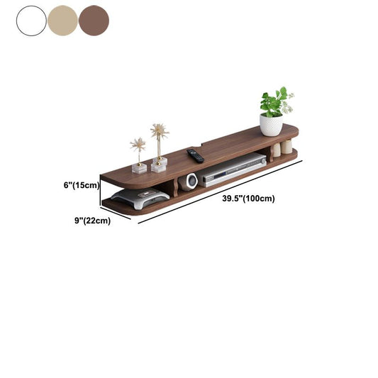 Console TV galleggiante con spazio di archiviazione aperta, supporto TV con console multimediale in finto, 8,7 - pollici D