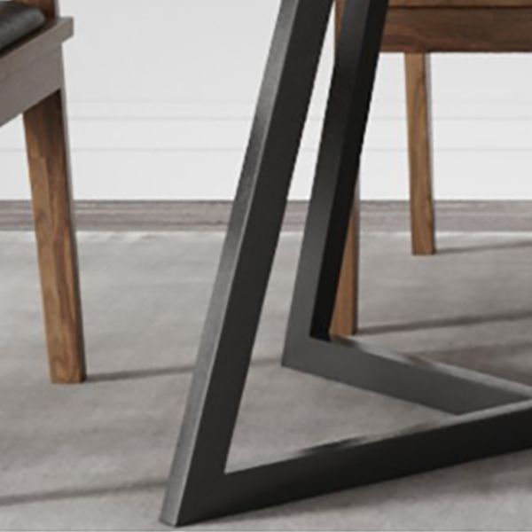 Industrial Double Pedestal Table Metal Frame Rectangle Dining Table Clearhalo 'Dining Tables & Seating' 'Dining Tables' 'dining_table' 'furn' 'furn_dining_table' 'Furniture' 'Kitchen & Dining Furniture' 1200x1200_adfa446d-b1f5-4df8-81e7-0aadd1b424f8