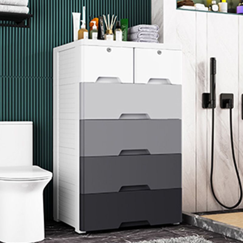 Rechthoekige plastic opbergkast tiener stijl eenvoudige slaapkamergarderobe