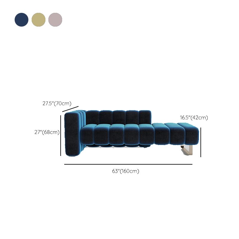 Scandinavian Solid Color Chaise Lounge Couch One Armed Chaise Lounge Clearhalo 'Chairs & Seating' 'Chaise Lounge' 'chaise_lounge' 'furn' 'furn_chaise_lounge' 'Furniture' 'Living Room Furniture' 1200x1200_adfc9a85-924a-40ca-bce7-63430da4ac20