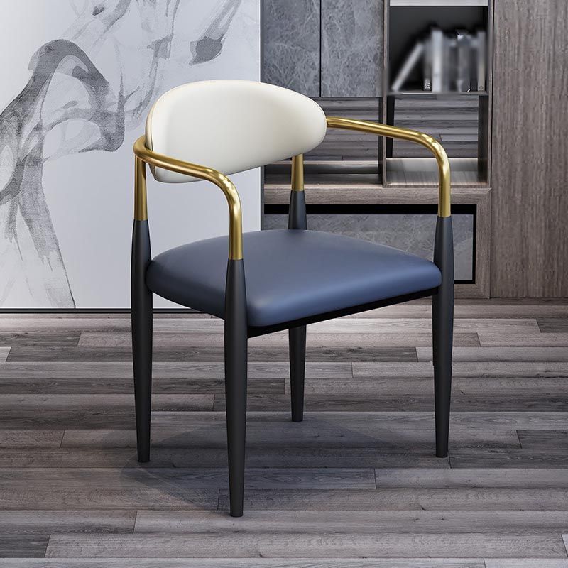 Modern Style Arm Chair Leather Open Back Dining Chair for Dining Room Clearhalo 'Dining Chairs' 'Dining Tables & Seating' 'dining_chair' 'furn' 'furn_dining_chair' 'Furniture' 'furniture_dining_chair' 'Kitchen & Dining Furniture' 1200x1200_adfd7811-35b4-4432-97ed-291899a6e04a