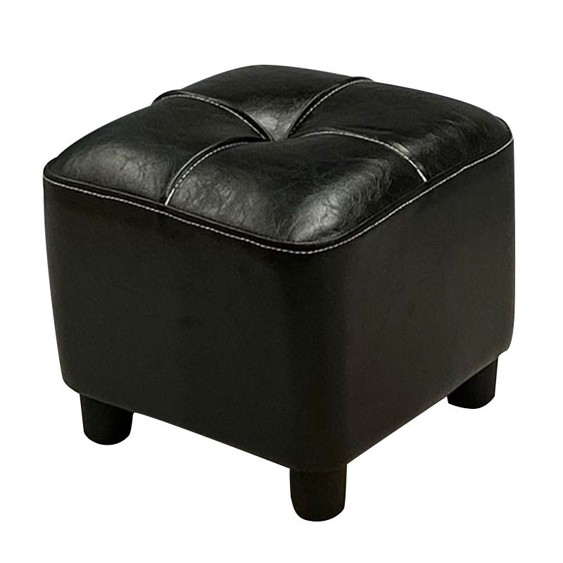Modern Square Standard Faux Leather Solid Color Standard for Living Room Clearhalo 'furn' 'furn_ottomans_poufs' 'Furniture' 'Living Room Furniture' 'Ottomans & Poufs' 'ottomans_poufs' 1200x1200_adfda44c-29a6-4638-8ff6-c9ac4aa20a99