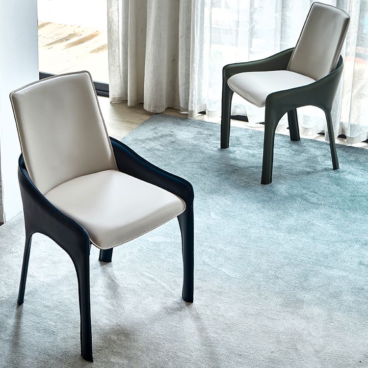 Modern Style Dining Armchairs Upholstered Solid Back Arm Chairs with Metal Legs Clearhalo ' kitchen&dining_furn' 'Dining Chairs' 'Dining Tables & Seating' 'dining_chair' 'furn' 'furn_dining_chair' 'Furniture' 'furniture_dining_chair' 'Kitchen & Dining Furniture' 'kitchen' 1200x1200_ae01d27b-5fd2-44f8-a9c9-b7d2e30e22ed