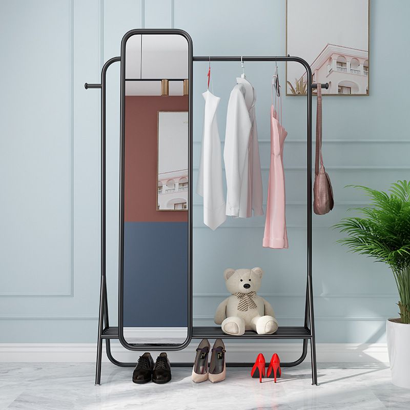 Glamargtrack Metall gerahmt Hanging Rail Regal Eingangshalle mit Spiegel