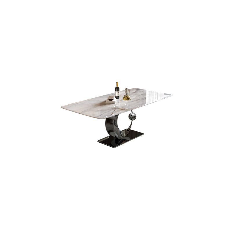 Rectangle Dining Room Table Pedestal Dinner Room Kitchen Table Clearhalo 'Dining Tables & Seating' 'Dining Tables' 'dining_table' 'furn' 'furn_dining_table' 'Furniture' 'Kitchen & Dining Furniture' 1200x1200_ae033478-a7b7-46a9-84fa-a525145df668