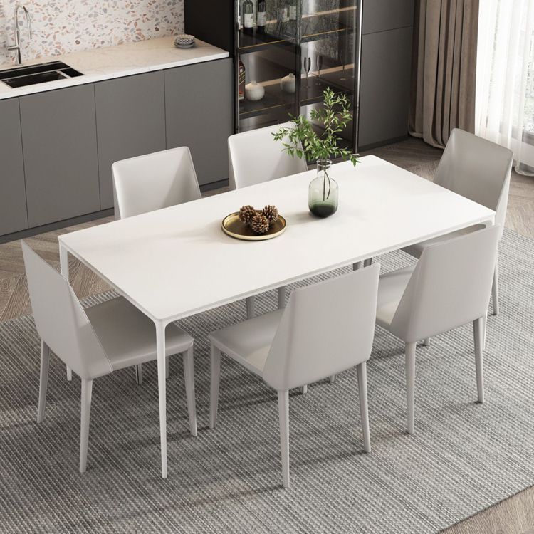 Modern Sintered Stone Dining Table Set 1/4/5/7 Pieces Dining Set for Kitchen Clearhalo 'Dining Room Sets' 'Dining Tables & Seating' 'dining_room_set' 'furn' 'furn_dining_room_set' 'Furniture' 'furniture_dining_room_set' 'Kitchen & Dining Furniture' 1200x1200_ae0698ab-3b3e-4dc7-9c6d-7feaa7292540