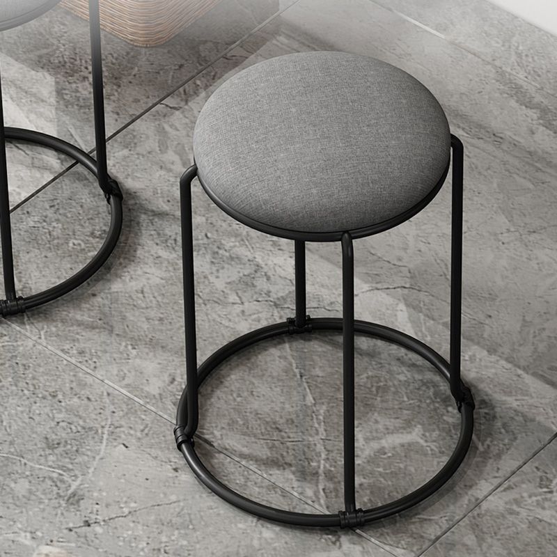 Velvet Scratch Resistant Ottoman Pure Color Round Glam Standard Round Ottoman Clearhalo 'furn' 'furn_ottomans_poufs' 'Furniture' 'Living Room Furniture' 'Ottomans & Poufs' 'ottomans_poufs' 1200x1200_ae082103-dc98-4a89-b5d0-f011a3615c7a