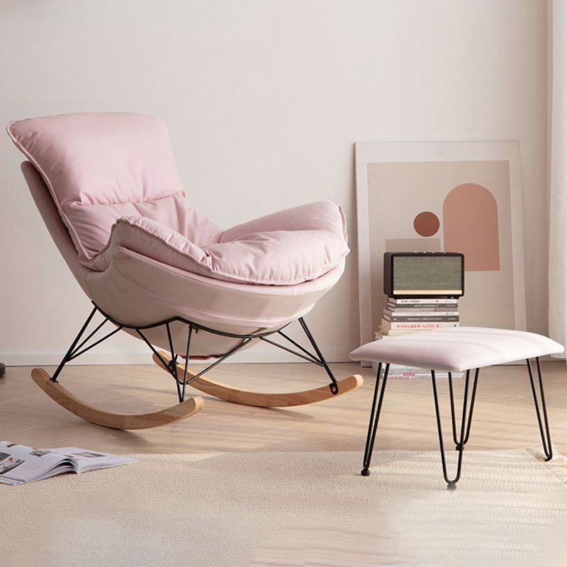 26.77" L x 37.40" W x 32.28" H Armless Lounge Chair Upholstered Accent Chair with Ottoman Clearhalo 'Accent Chairs' 'accent_chairs' 'Chairs & Seating' 'furn' 'furn_accent_chairs' 'Furniture' 'furniture_accent_chairs' 'Living Room Furniture' 1200x1200_ae083d4b-81c5-46ec-83a5-97b568bd842c