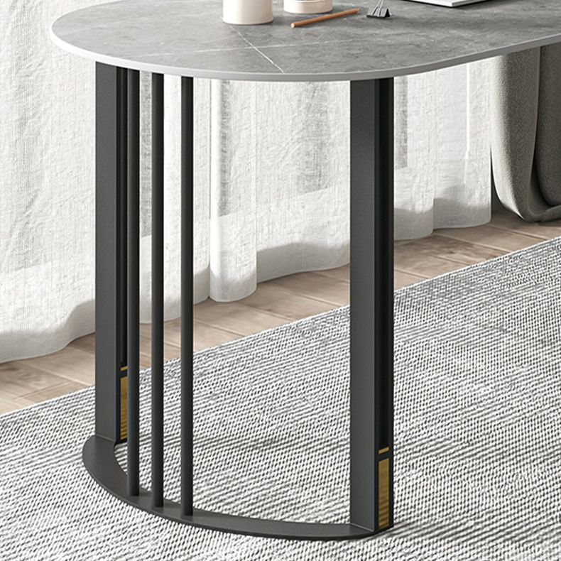 Moderne gesinterde stenen schrijftafel gratis vorm kantoor werkbureau