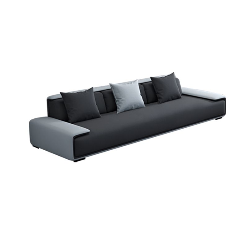 Scandinavian Velvet 3/4-seat Sectional Pillow Top Arm Sectional