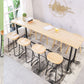 Brown Modern Style Bar Table Solid Wood and Iron Indoor Bar Table Clearhalo 'Bar Furniture' 'Bar Tables' 'bar_tables' 'furn' 'furn_bar_tables' 'Furniture' 'furniture_bar_tables' 'Kitchen & Dining Furniture' 1200x1200_ae0d8cd6-5e7b-4d40-a10a-cc804bbca325