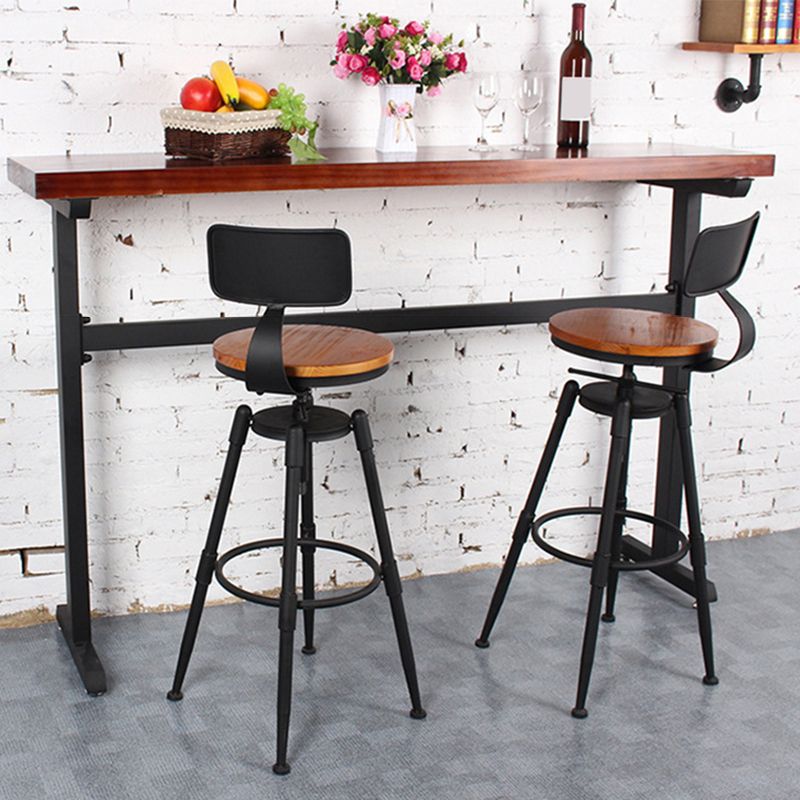 Tabouret de comptoir rotatif industriel sans bras, tabouret de Bar en fer avec pédale pour café