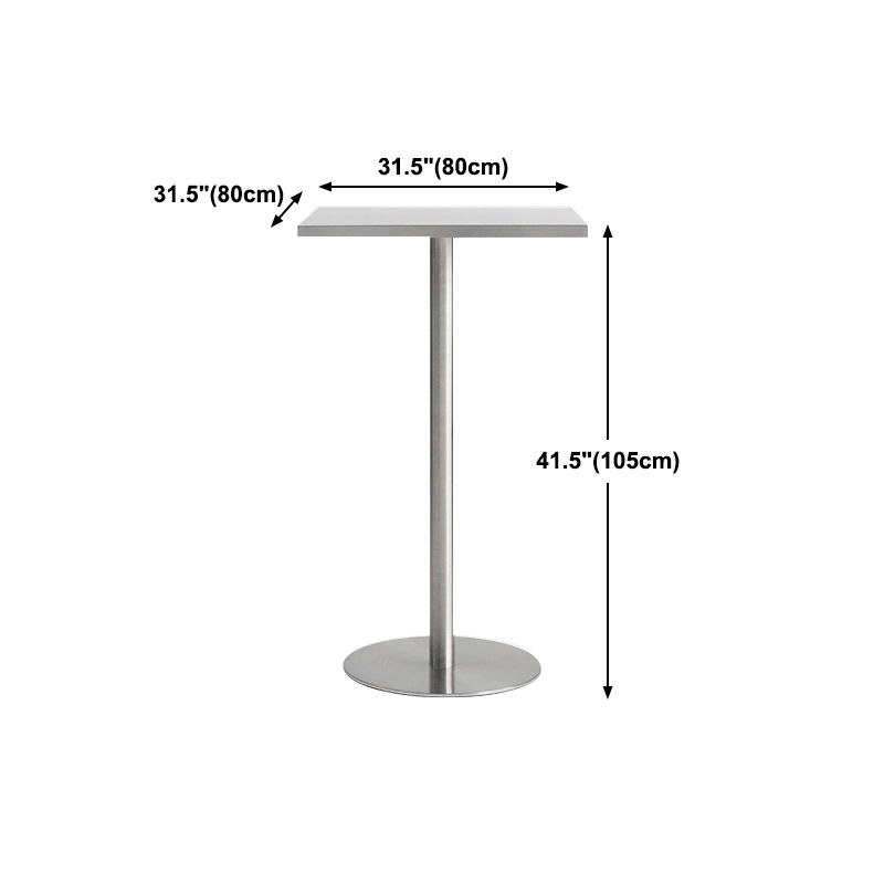 Industrial Style Stainless Steel Bar Table 42-inch Height Table for Coffee Shop Clearhalo 'Bar Furniture' 'Bar Tables' 'bar_tables' 'furn' 'furn_bar_tables' 'Furniture' 'furniture_bar_tables' 'Kitchen & Dining Furniture' 1200x1200_ae0f0966-0ae8-49e2-a1d4-f076010f6d0d