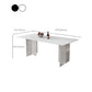 Modern Sintered Stone Top Dining Table Rectangle Table with Plastic Base