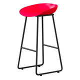 Contemporary Bucket Counter Bar Stool Armless Plastic Bar Stool with Footrest, Iron Base Clearhalo 'Bar Furniture' 'Bar Stools' 'bar_stools' 'furn' 'furn_bar_stools' 'furniture_bar_stools' 'Kitchen & Dining Furniture' 'kitchen&dining_furn' 'kitchen' 'kitchen_furn' Furniture' 1200x1200_ae12a777-d51d-435c-b4a8-a8d78d7a338e