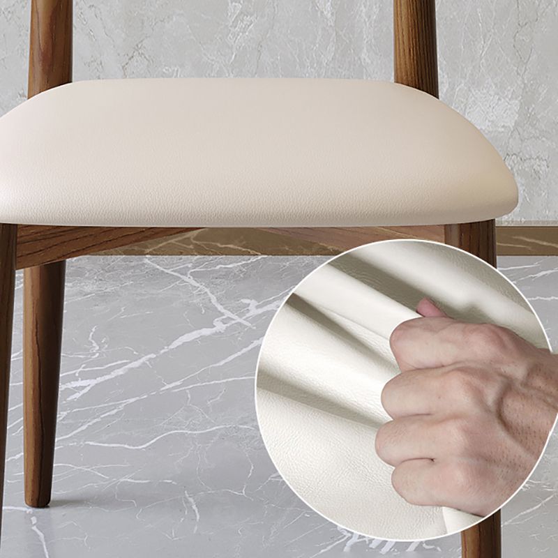 Nordic Style Armless Chair Wood Open Back Dining Side Chair in Walnut for Kitchen Clearhalo 'Dining Chairs' 'Dining Tables & Seating' 'dining_chair' 'furn' 'furn_dining_chair' 'Furniture' 'furniture_dining_chair' 'Kitchen & Dining Furniture' 1200x1200_ae14a254-50da-421a-a899-c43d88c0619d