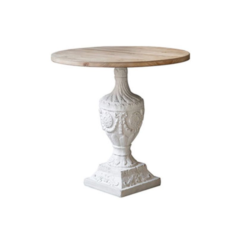 Tavolino in legno in legno di campagna francese tavolo da base di ferro in difficoltà