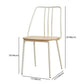 Contemporary Metal Dining Chair Slat Back Side Armless Chair for Kitchen Clearhalo ' kitchen&dining_furn' 'Dining Chairs' 'Dining Tables & Seating' 'dining_chair' 'furn' 'furn_dining_chair' 'Furniture' 'furniture_dining_chair' 'Kitchen & Dining Furniture' 'kitchen' 1200x1200_ae15b498-89a8-4c0a-8368-7bfda5d39d45