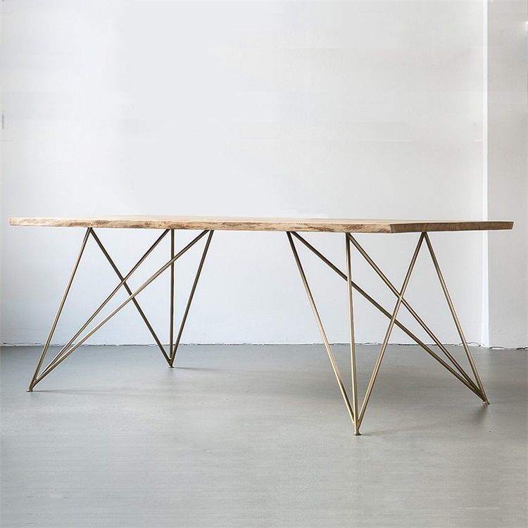 Rectangle Shape Glam Dining Table Solid Wood Fixed Table for Restaurant Clearhalo ' dining_table' 'Dining Tables & Seating' 'Dining Tables' 'furn' 'furn_dining_table' 'Furniture' 'furniture_dining_table' 'Kitchen & Dining Furniture' 'kitchen&dining_furn' 'kitchen' 'kitchen_dining_table' 1200x1200_ae166171-bd1b-48ab-967a-5557ebe5535c