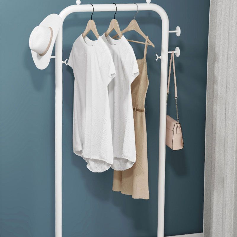 Modern Coat Rack Metal Hanging Rail and 4 Hooks Entry Hall Tree Clearhalo 'Entry & Mudroom Furniture' 'furn' 'furn_hall_tree_coat_racks' 'Furniture' 'Hall Trees & Coat Racks' 'hall_tree_coat_racks' 1200x1200_ae16b55b-229a-4b83-9bea-bc73a8c5f6c5