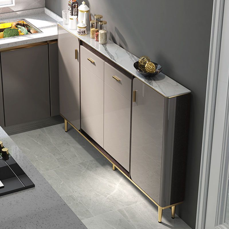 Buffet in stile glam sideboard cucina grigio a buffet con cassetto e conservazione