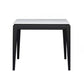 4 Legs Dining Table Industrial Stone Dining Table with Black Frame