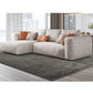 Modern Faux Leather Living Room Sectional Cream Square Arm Cushion Back Sofa Clearhalo 'furn' 'furn_sectionals' 'Furniture' 'furniture_sectionals' 'kitchen' 'kitchen_sectionals' 'Living Room Furniture' 'Sectionals' 1200x1200_ae198e0a-e922-46dd-acdd-bd277903f6b4