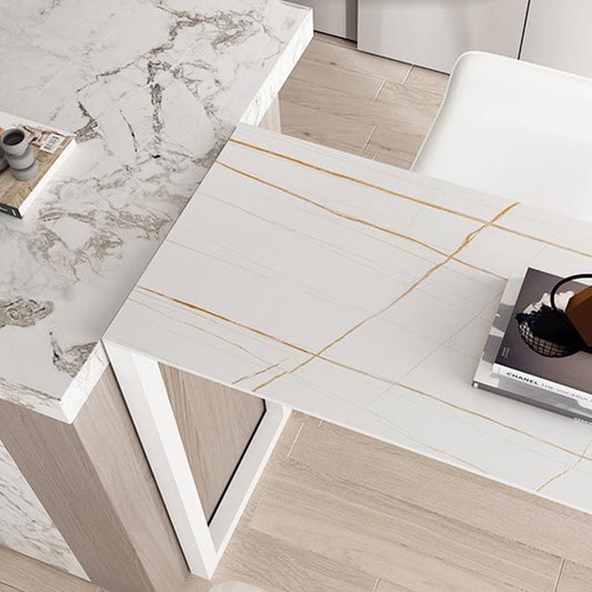 Tavolo da bar in forma gratuita set 1/3/5 pezzi tavolo da bar di base in metallo bianco e sgabelli