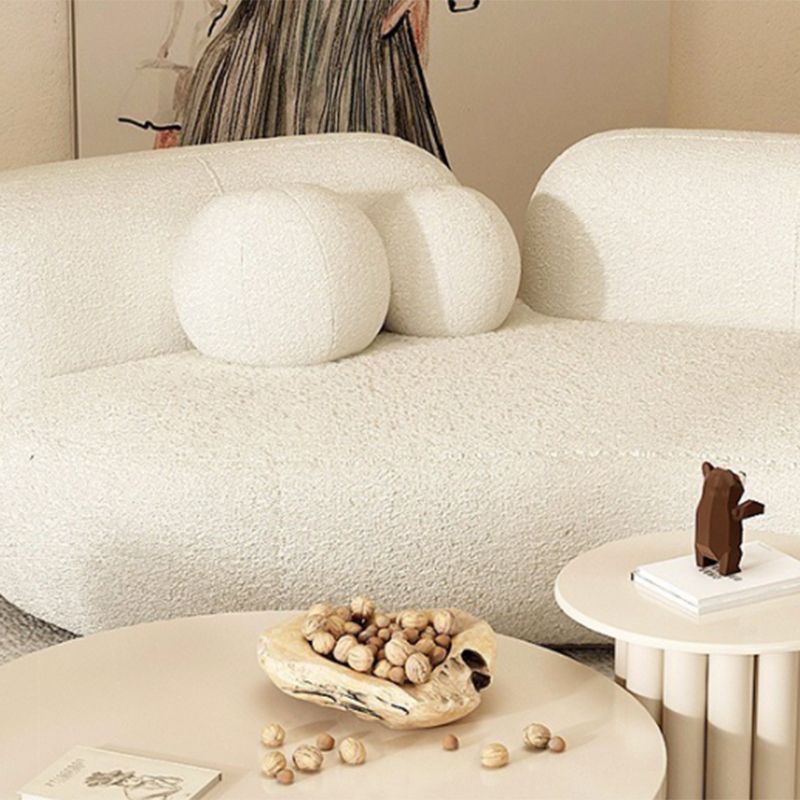 Skandinavischer runder Couchtisch aus Holz mit 4 Beinen / Sockel-Cocktailtisch