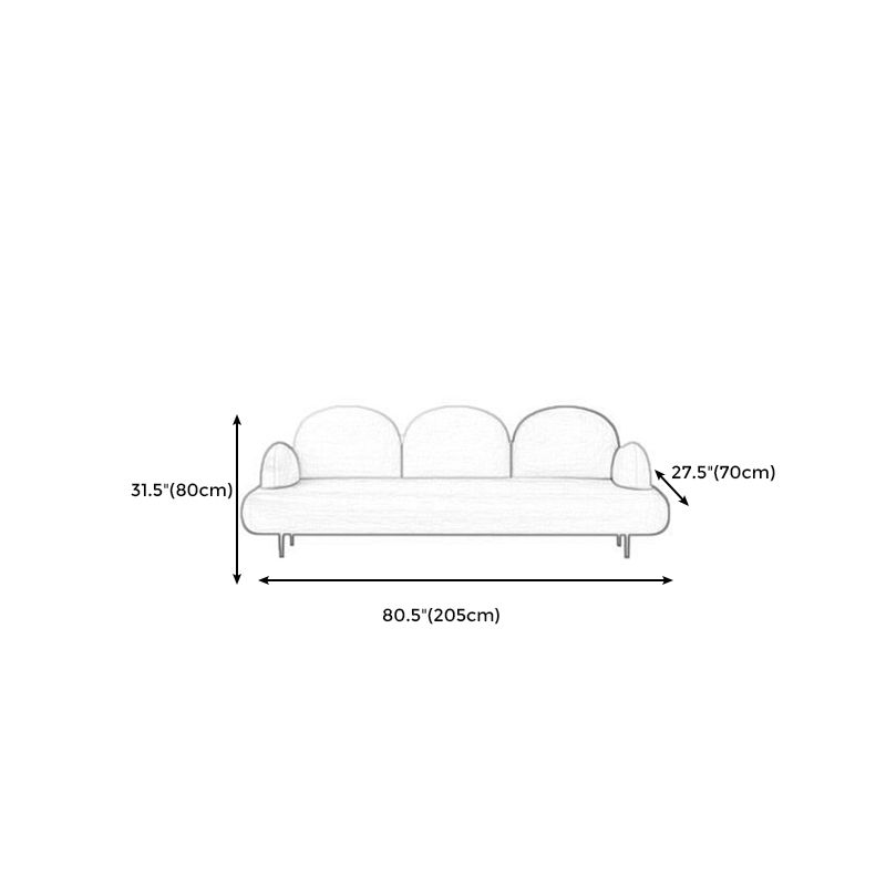 Modern Curved 4 Metal Legs Sofa Faux Leather Recessed Arm Sofa Clearhalo 'furn' 'furn_sofas' 'Furniture' 'furniture_sofas' 'kitchen' 'kitchen_sofas' 'Living Room Furniture' 'Sofa' 'sofas' 1200x1200_ae19d13e-a804-4d36-a9a5-5de92705d465
