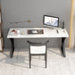 Scrivania rettangolare industriale scrivania in marmo bianco con gambe metalliche