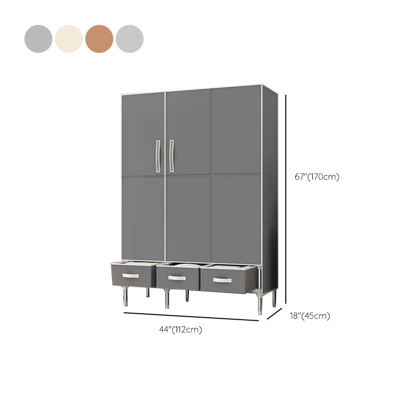 Armario de armario con bisagras Armario de armario con varilla de ropa