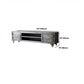 Meuble TV 17,72"H, console TV grise de style industriel avec 2 portes pour salon