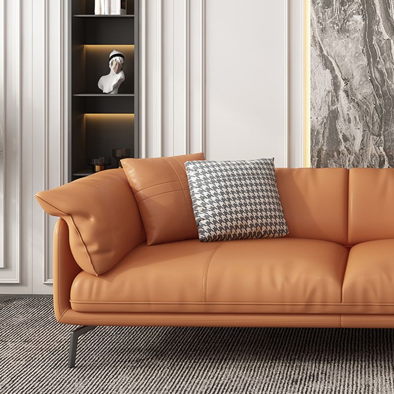 Modern 32.6" H Leather Pillow Top Arm Sofa Bed For Living Room Clearhalo 'furn' 'furn_sofas' 'Furniture' 'Living Room Furniture' 'Sofa' 'sofas' 1200x1200_ae1fe868-8b8d-4677-9a4f-ab3c92ecd9b3