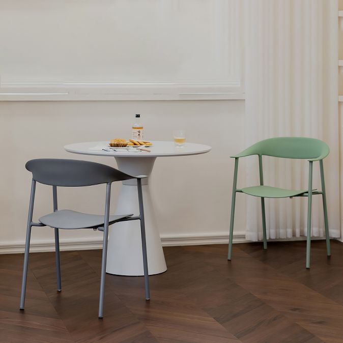 Scandinavian Style Plastic Arm Chair Open Back Dining Side Chair Clearhalo 'Dining Chairs' 'Dining Tables & Seating' 'dining_chair' 'furn' 'furn_dining_chair' 'Furniture' 'furniture_dining_chair' 'Kitchen & Dining Furniture' 1200x1200_ae20d203-25a6-4bfd-a42f-317f995251b3