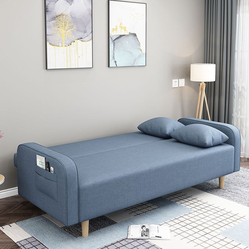 Square Arm Split Back Nordic Fabric 3-seat Sofa Spleeper Sofa 28.74" D x 35.43" H Clearhalo 'furn' 'furn_sofas' 'Furniture' 'furniture_sofas' 'kitchen' 'kitchen_sofas' 'Living Room Furniture' 'Sofa' 'sofas' 1200x1200_ae22ec24-a35e-4cec-aeb7-1457c552df16