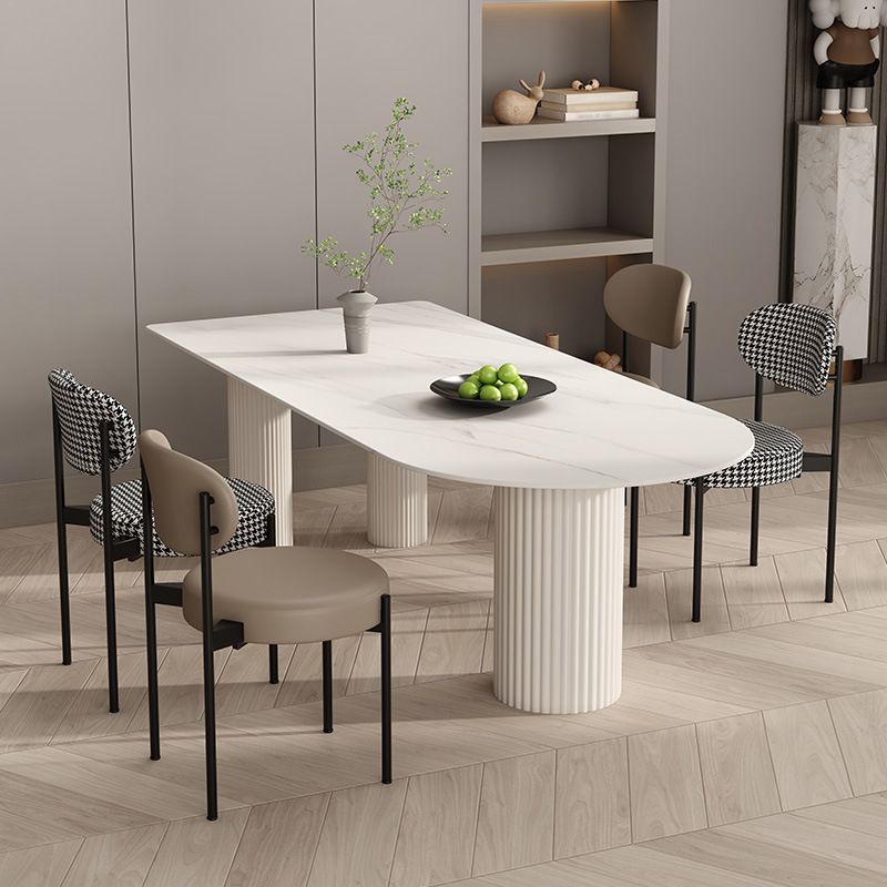 Freeform Sintered Stone Dining Table Modern Furniture with Tripod Base