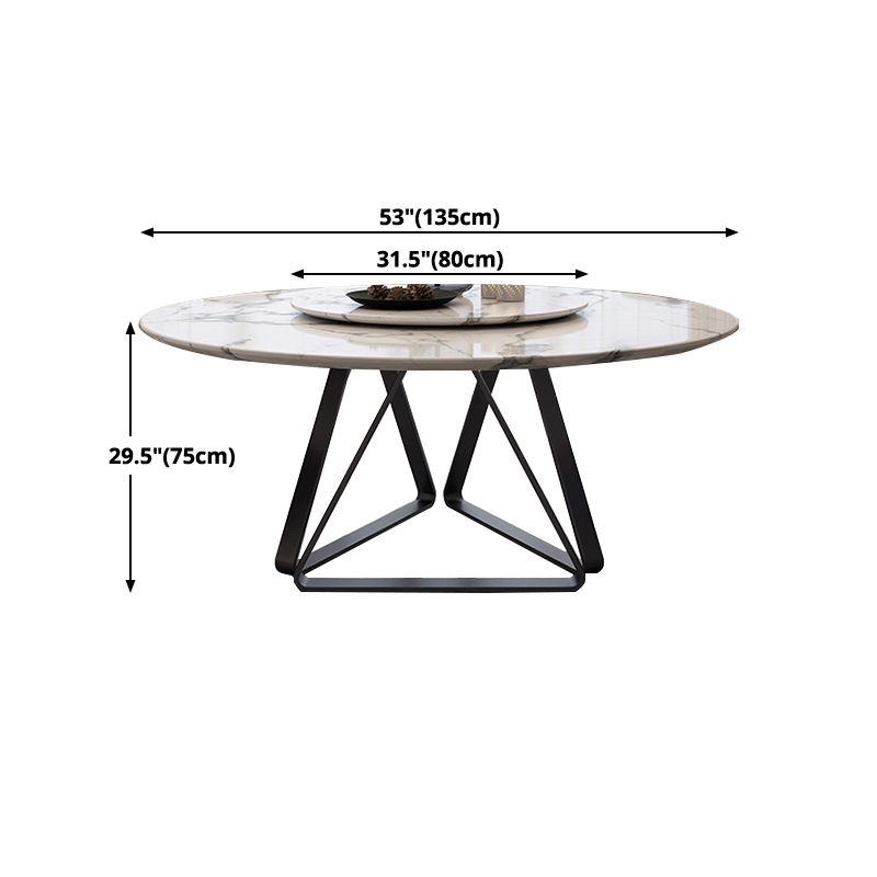 Marble Dining Table Traditional Luxury Round Dining Site Table with Turntable Clearhalo ' dining_table' 'Dining Tables & Seating' 'Dining Tables' 'furn' 'furn_dining_table' 'Furniture' 'furniture_dining_table' 'Kitchen & Dining Furniture' 'kitchen&dining_furn' 'kitchen' 'kitchen_dining_table' 1200x1200_ae257bb4-22e1-473c-9e4d-58d3cc25015a