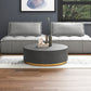 Drum Base Design Black/grey Faux Concrete Top Metal Base Round Coffee Table Clearhalo 'Coffee & Accent Tables' 'Coffee Tables' 'coffee_tables' 'furn' 'furn_coffee_tables' 'Furniture' 'Living Room Furniture' 1200x1200_ae25aa05-2b38-44fa-845e-b9dabb61ed05